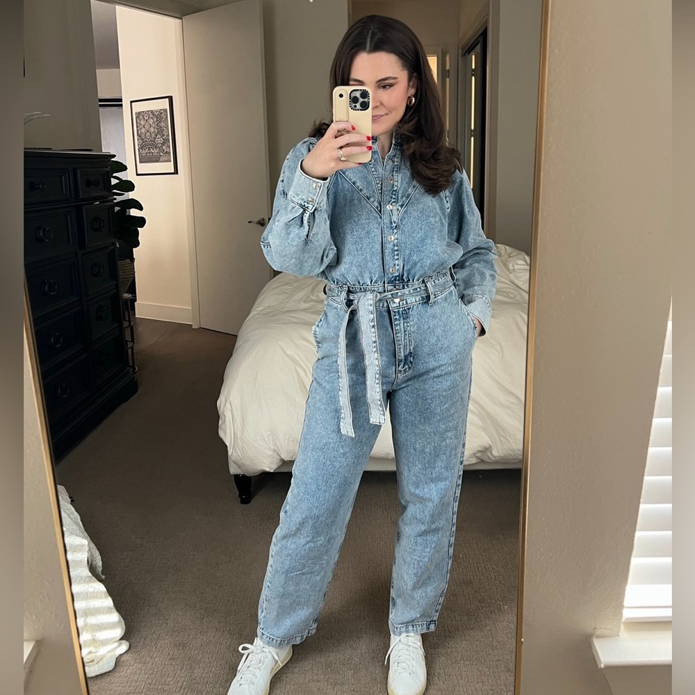 Mango denim jumpsuit